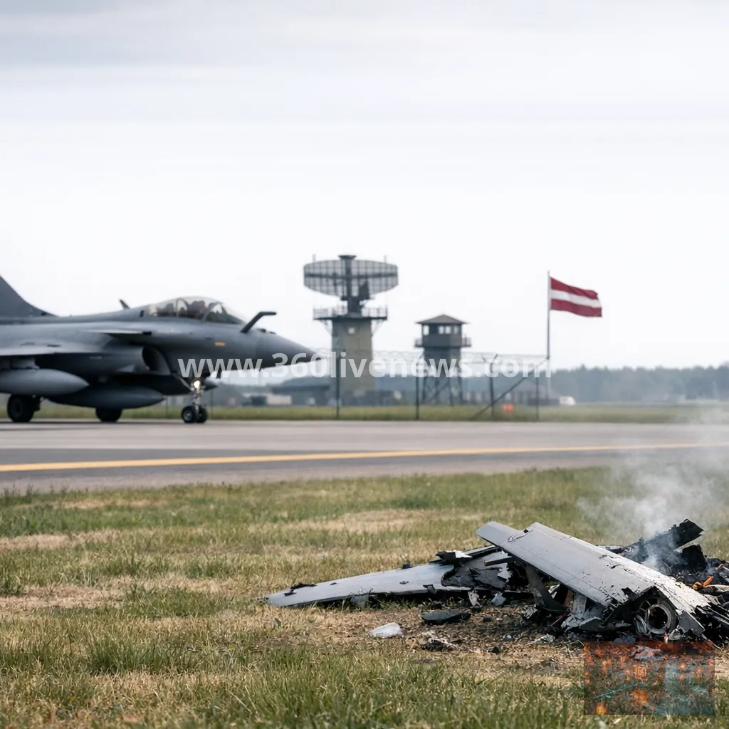 French NATO jet shoots down drone over Latvia as debris found in Moldova