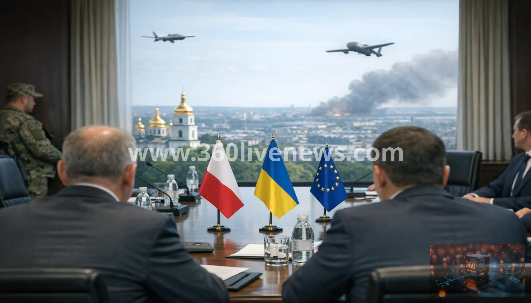 Russian drones threaten Kyiv-bound officials as border incidents spread near Poland and Moldova