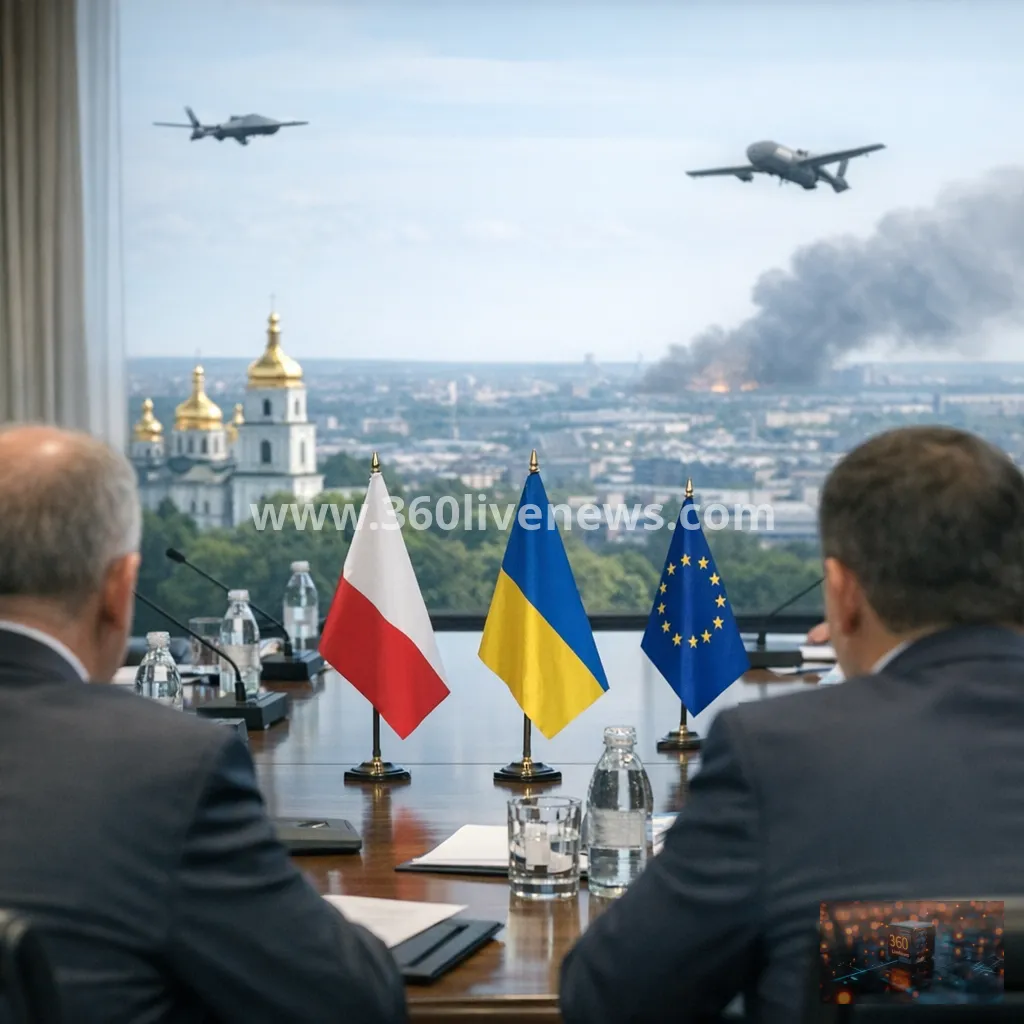Russian drones threaten Kyiv-bound officials as border incidents spread near Poland and Moldova