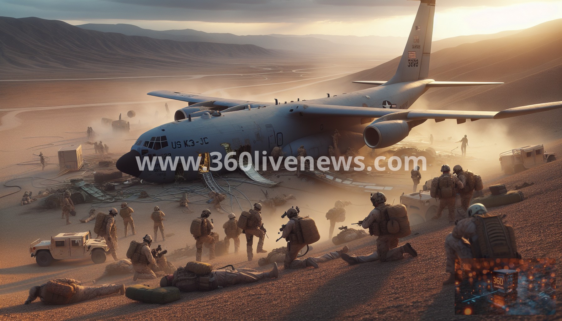 U.S. KC-135 military refueling aircraft crashes in western Iraq during operations, rescue efforts initiated