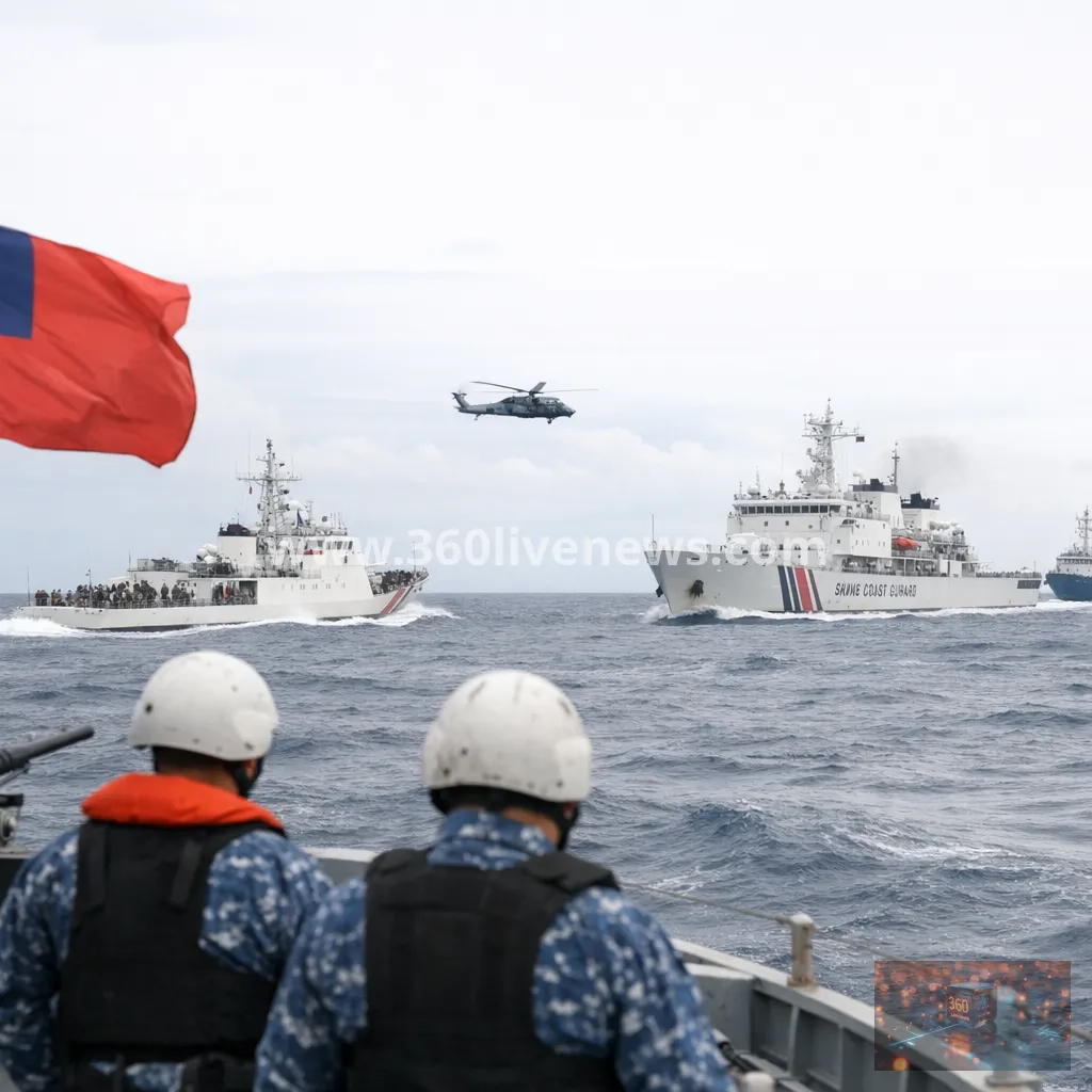 Taiwan drives away 16 Chinese vessels in coordinated maritime harassment around main island and Pratas