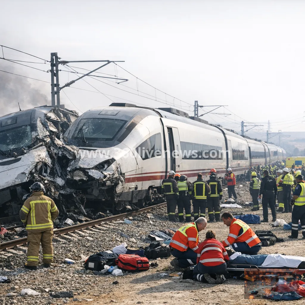 Dozens injured after high-speed train collision near Toledo in Spain
