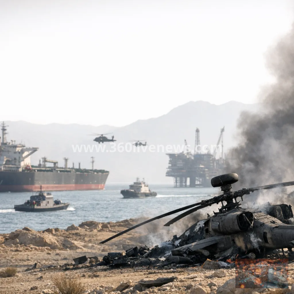 US-linked oil transfer operation near Strait of Hormuz tied to Apache crash