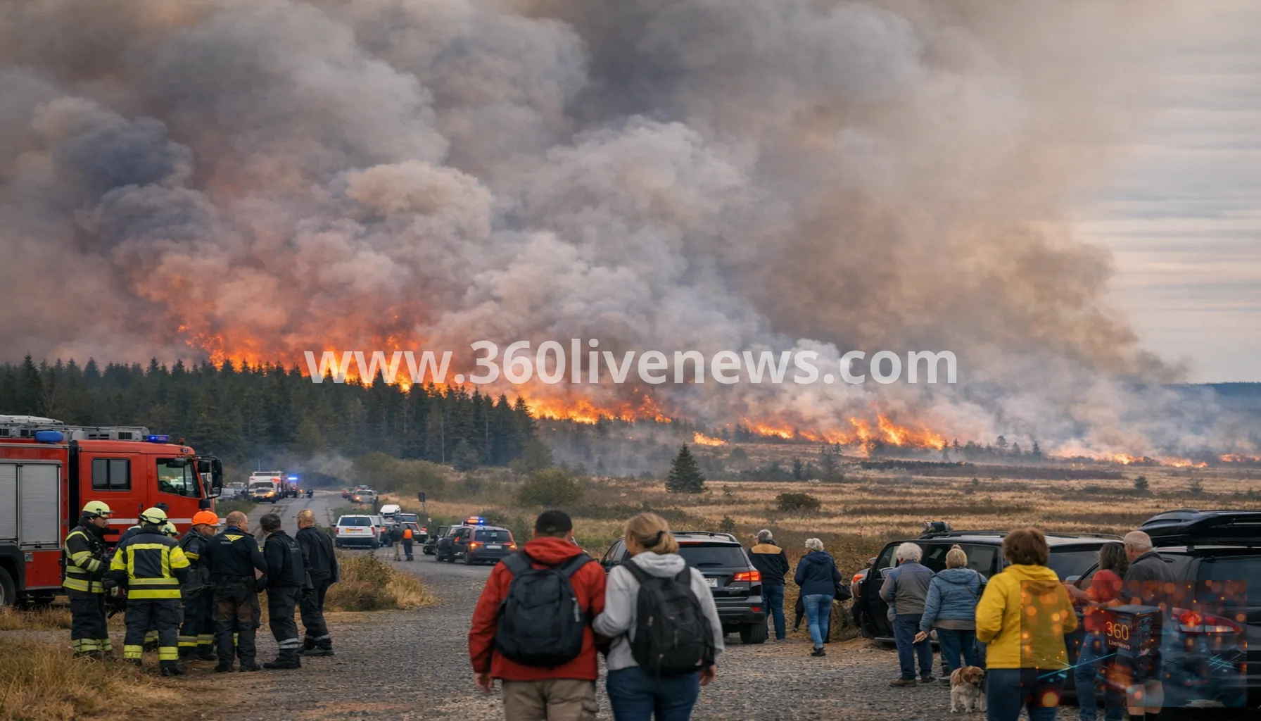 Belgium wildfire in High Fens grows to 3,000 hectares as evacuations continue near German border
