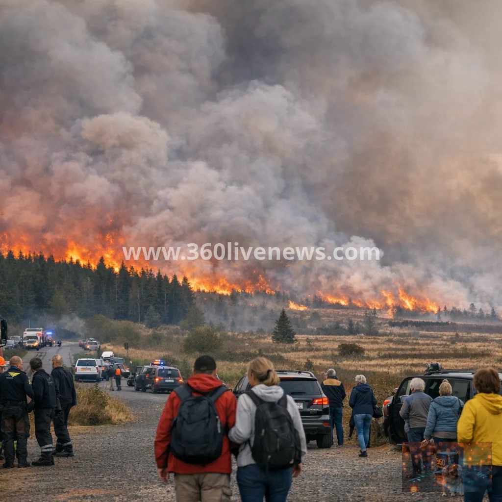 Belgium wildfire in High Fens grows to 3,000 hectares as evacuations continue near German border