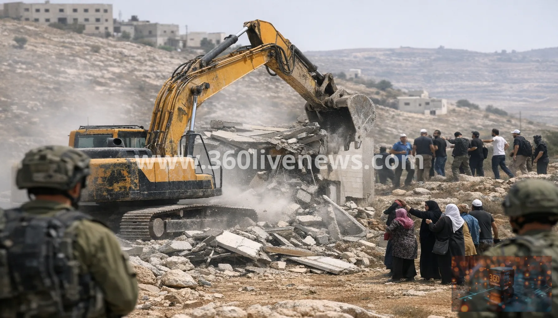 Israeli forces demolish West Bank homes as settlers attack Burqa residents