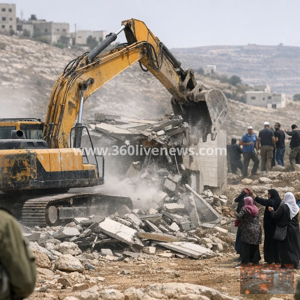 Israeli forces demolish West Bank homes as settlers attack Burqa residents
