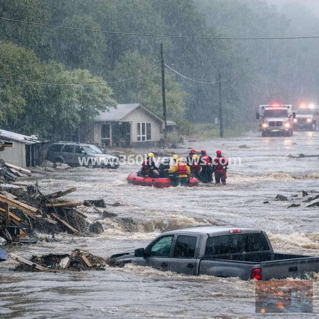 At least two dead as heavy rains and flash floods strike central Texas