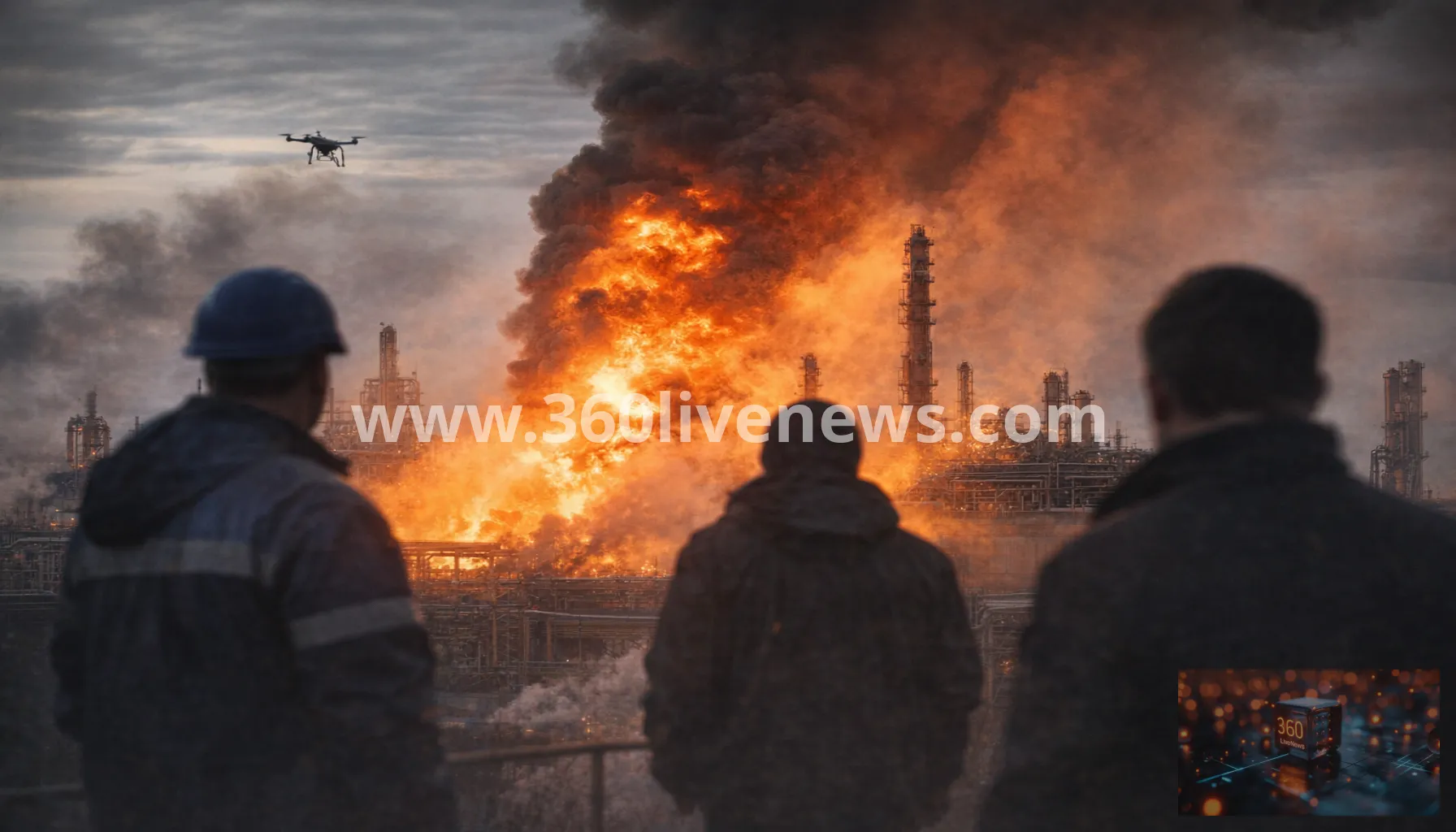 Drone attack and fire reported at Russia's Novokuibyshevsk oil refinery