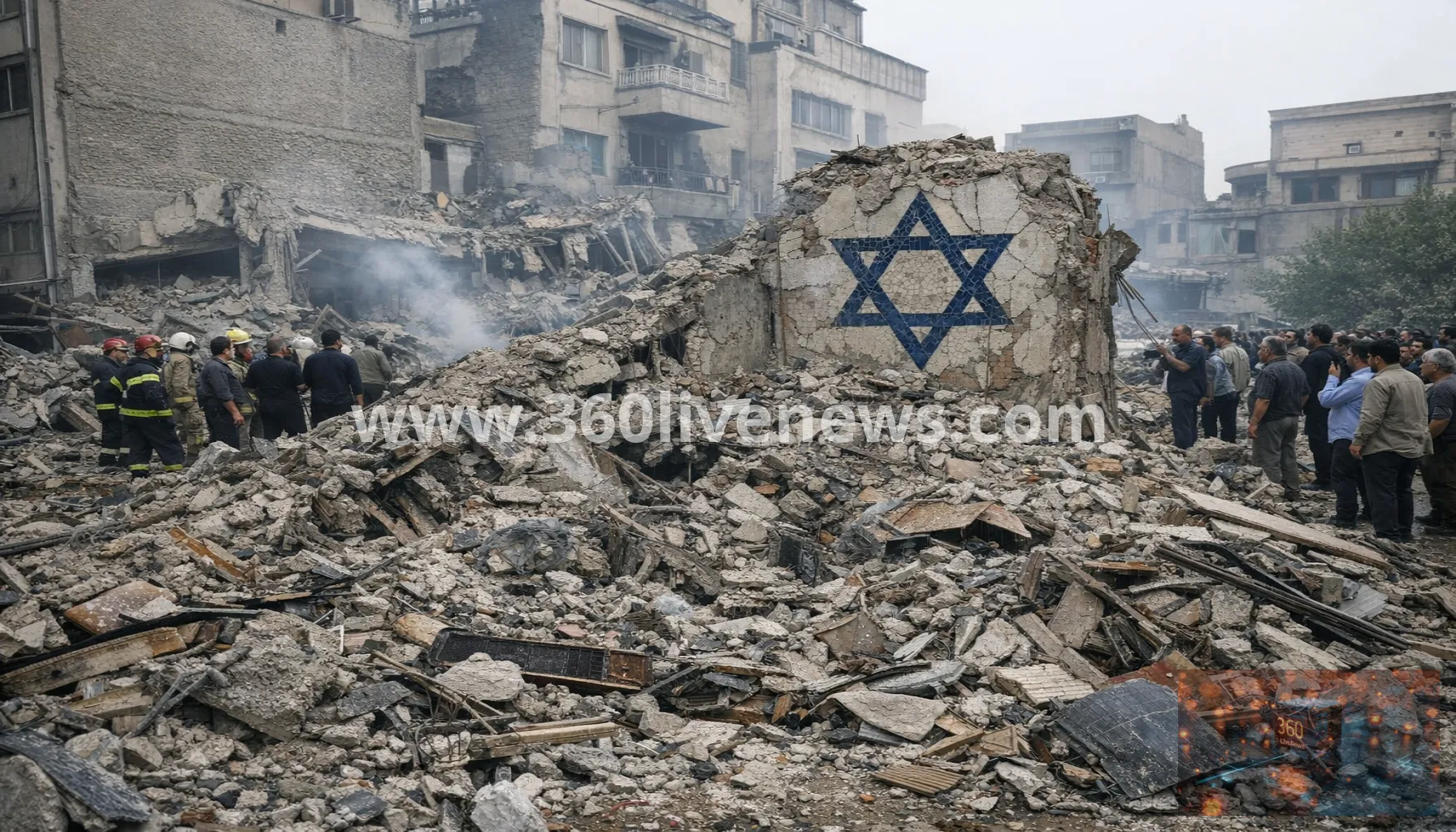 Tehran synagogue reduced to rubble in Israeli air strike, witnesses say