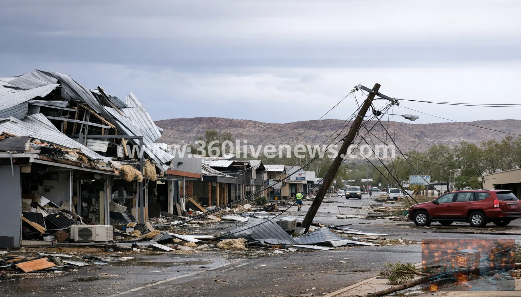 Severe storms damage Alice Springs buildings, power lines and businesses