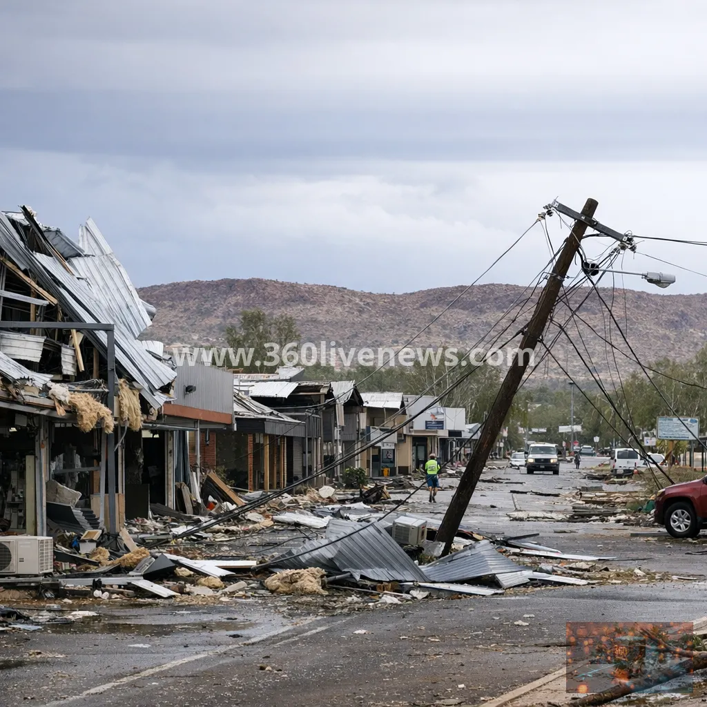 Severe storms damage Alice Springs buildings, power lines and businesses