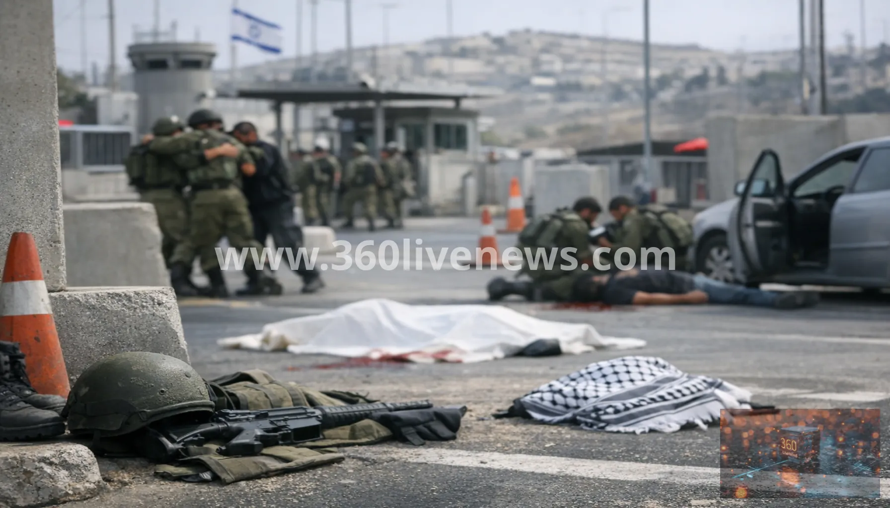 Israeli soldier seriously wounded and Palestinian man killed in West Bank checkpoint incident