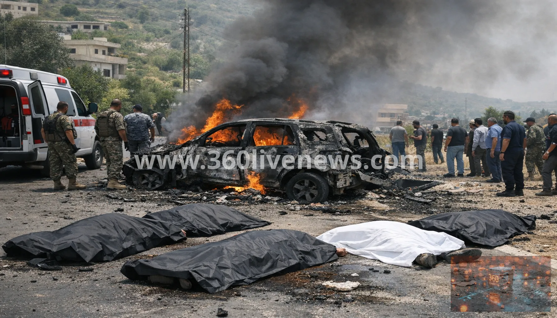 Israeli drone strike on vehicle in southern Lebanon kills at least four