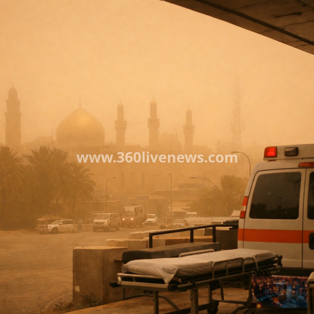 Heavy sandstorm sweeps Iraq, sending people to hospital with breathing difficulties
