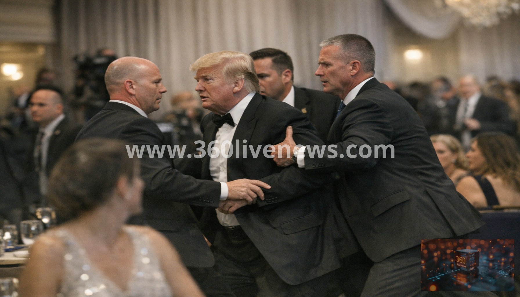 Trump rushed from ballroom after suspected gunshots heard