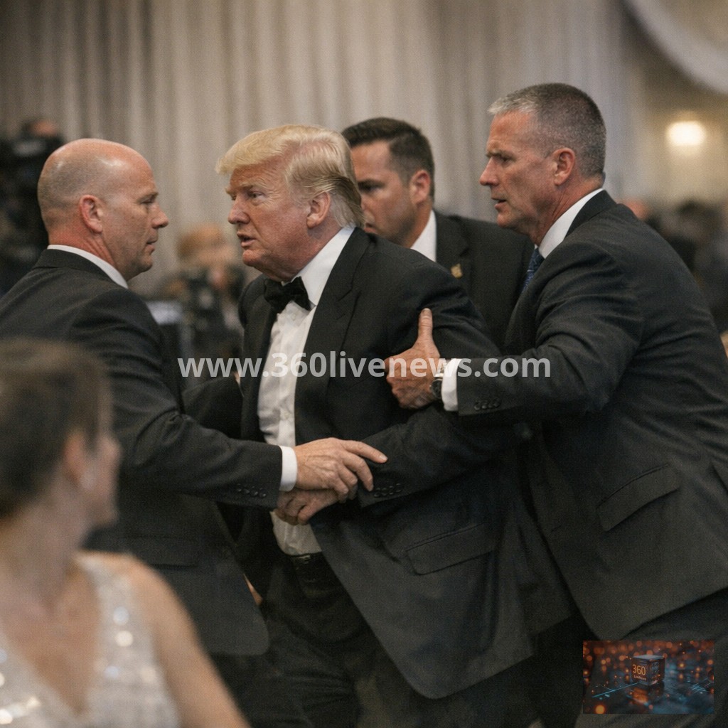 Trump rushed from ballroom after suspected gunshots heard