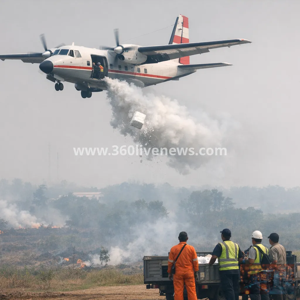 Indonesia tests dry ice drops over South Sumatra as toxic haze spreads across the region