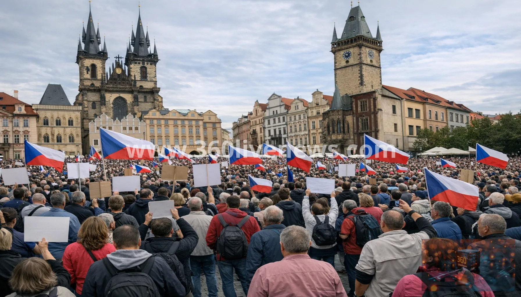 Thousands protest in Prague as Czech public media funding bill advances