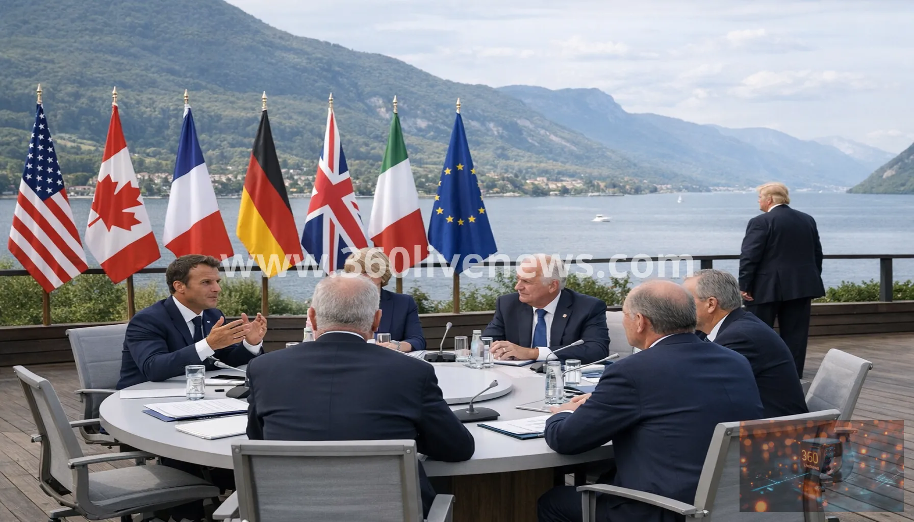 Macron frames Évian G7 agenda in hope Trump will stay for whole summit