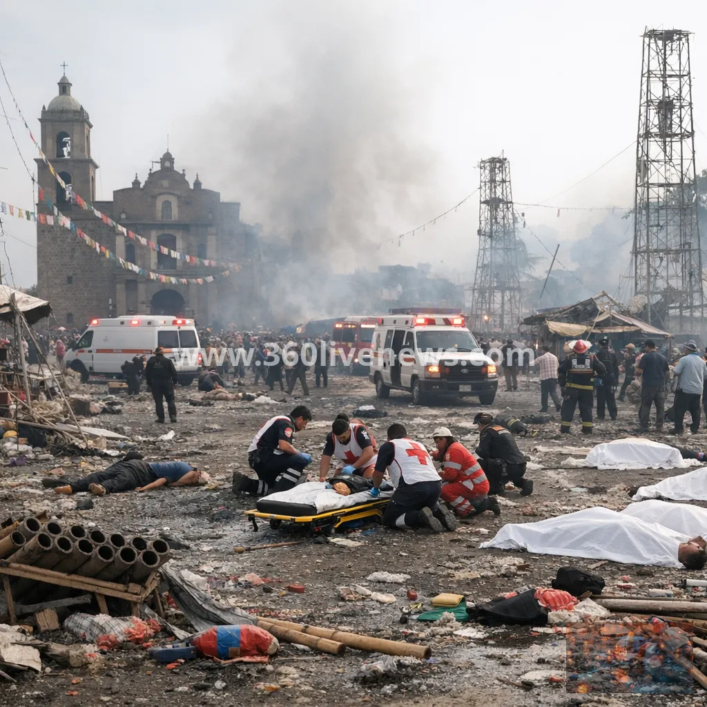At least 10 killed in central Mexico fireworks blast during village festival