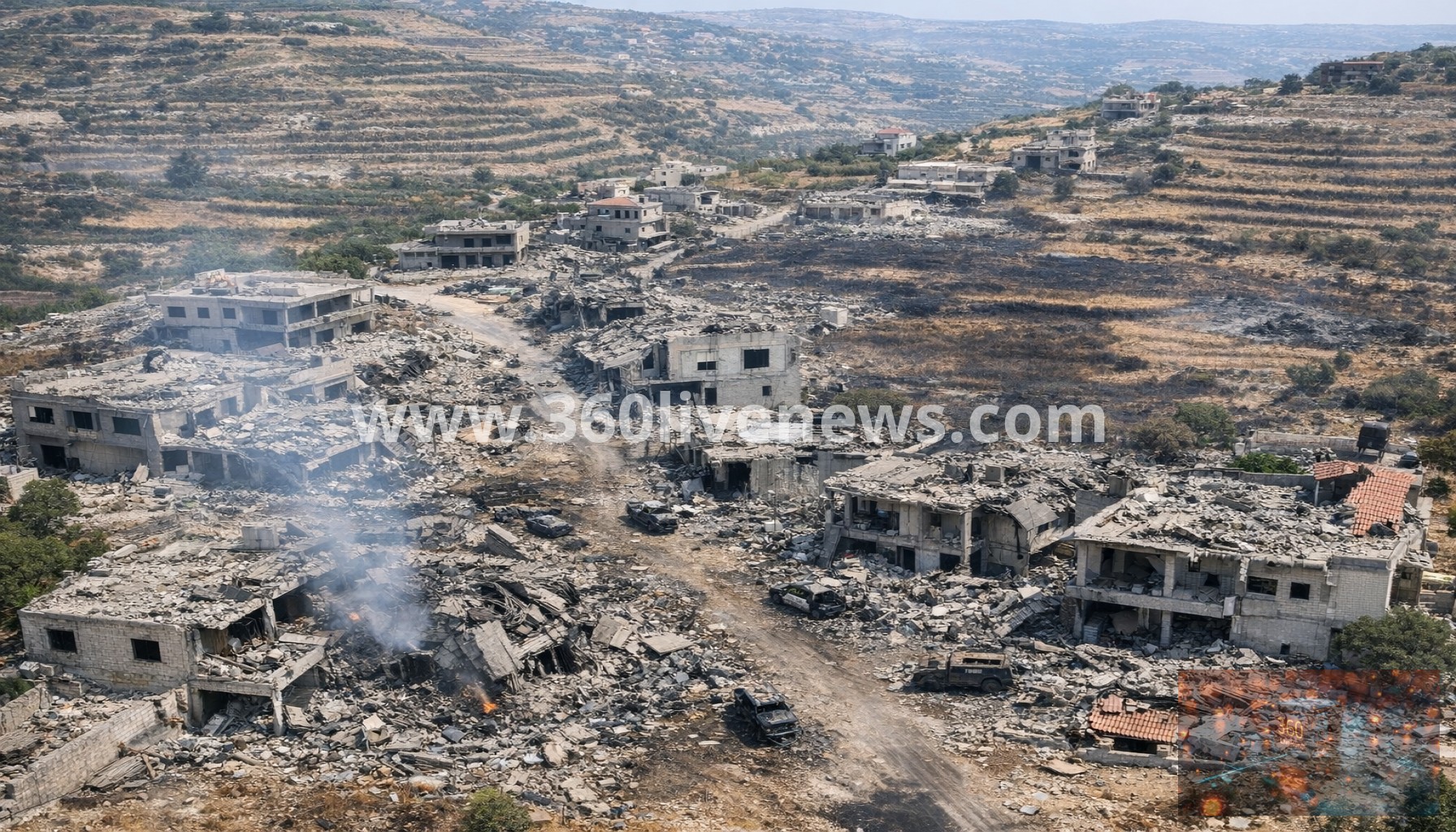 Aerial footage reveals extensive destruction in southern Lebanon amid Israeli military operations