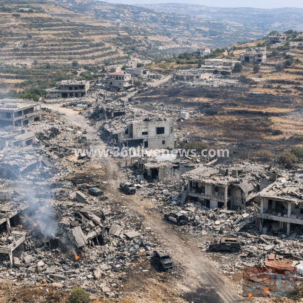 Aerial footage reveals extensive destruction in southern Lebanon amid Israeli military operations