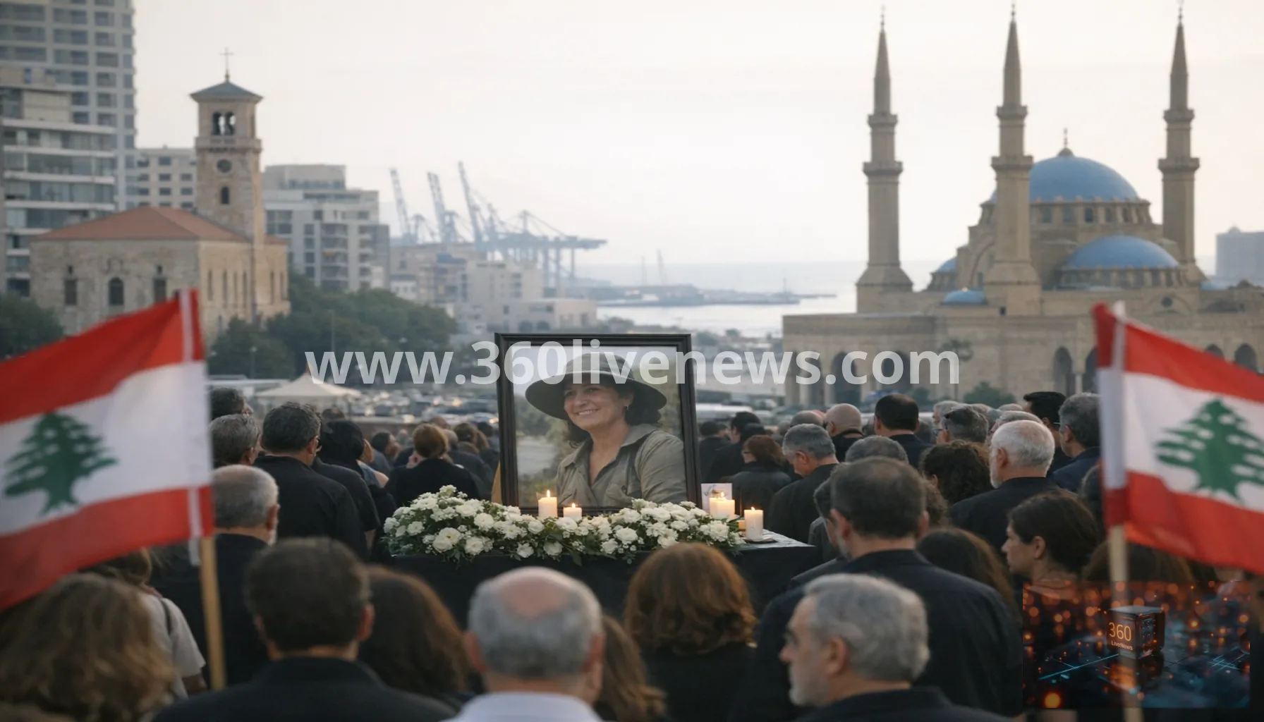 Mourners gather in Beirut after Lebanese conservationist dies from Israeli strike wounds