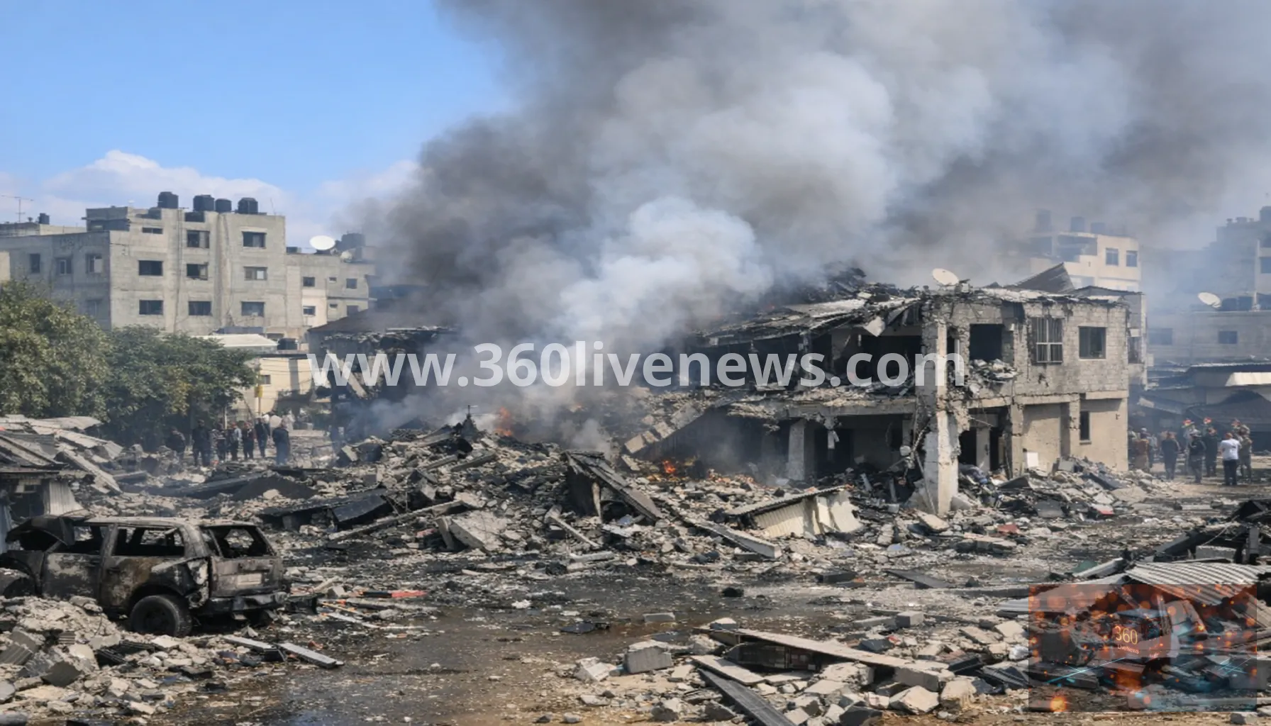 Israeli drone strike on Gaza police station kills at least eight in Jabalia