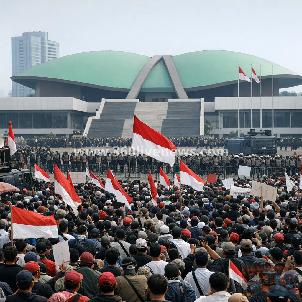 Thousands march on Indonesia's parliament in Jakarta over anti-corruption demands