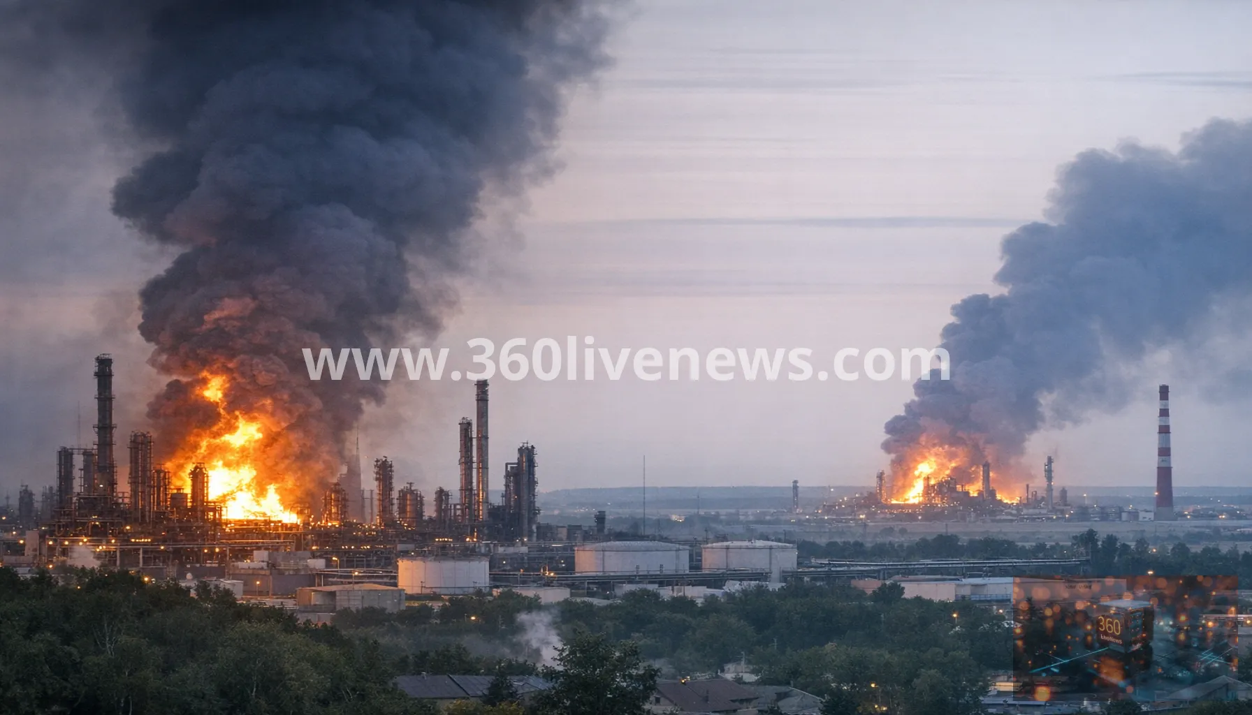 Ukraine says it struck two Russian oil refineries overnight as fires and deaths reported