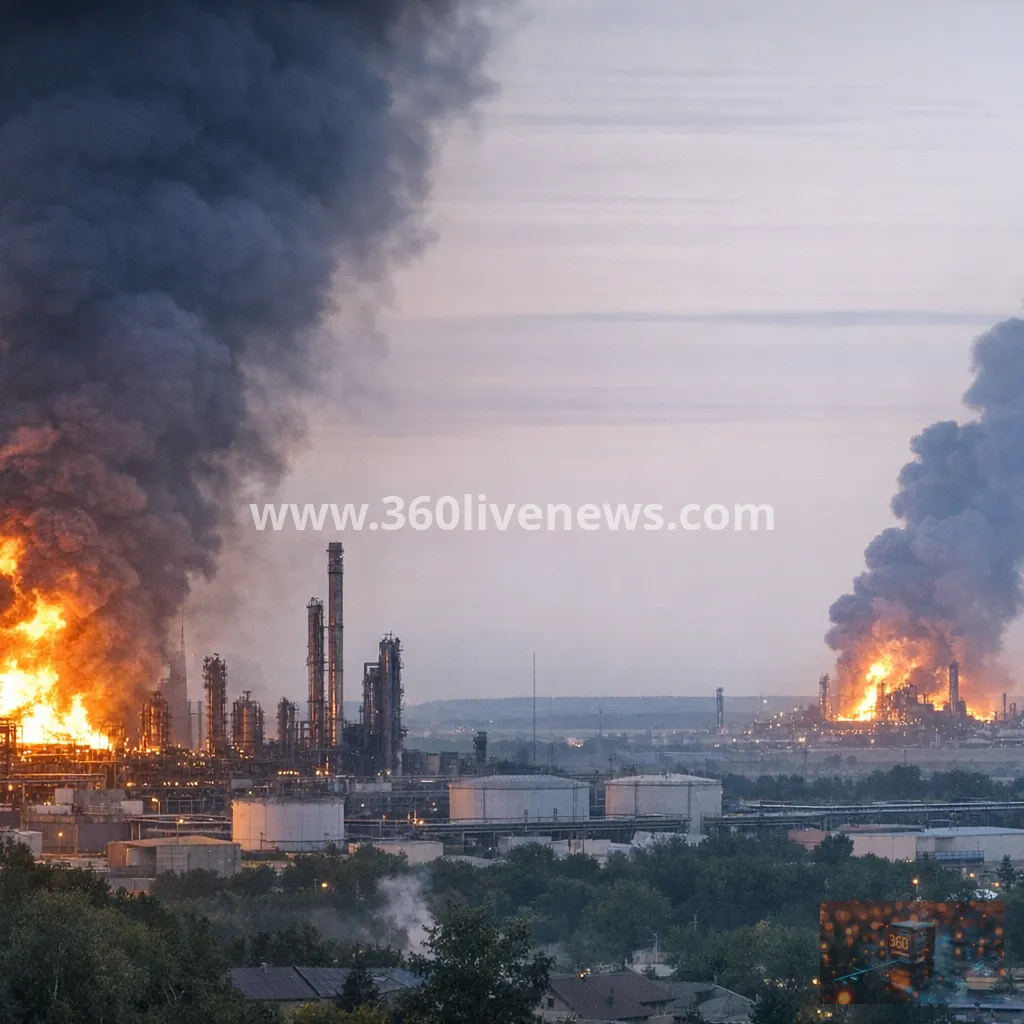 Ukraine says it struck two Russian oil refineries overnight as fires and deaths reported