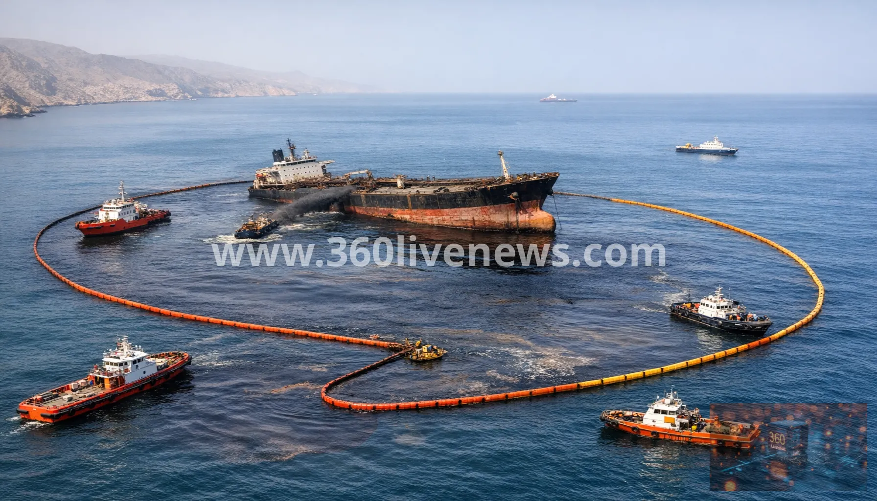 Oman works to contain major oil spill from stranded tanker off southern coast