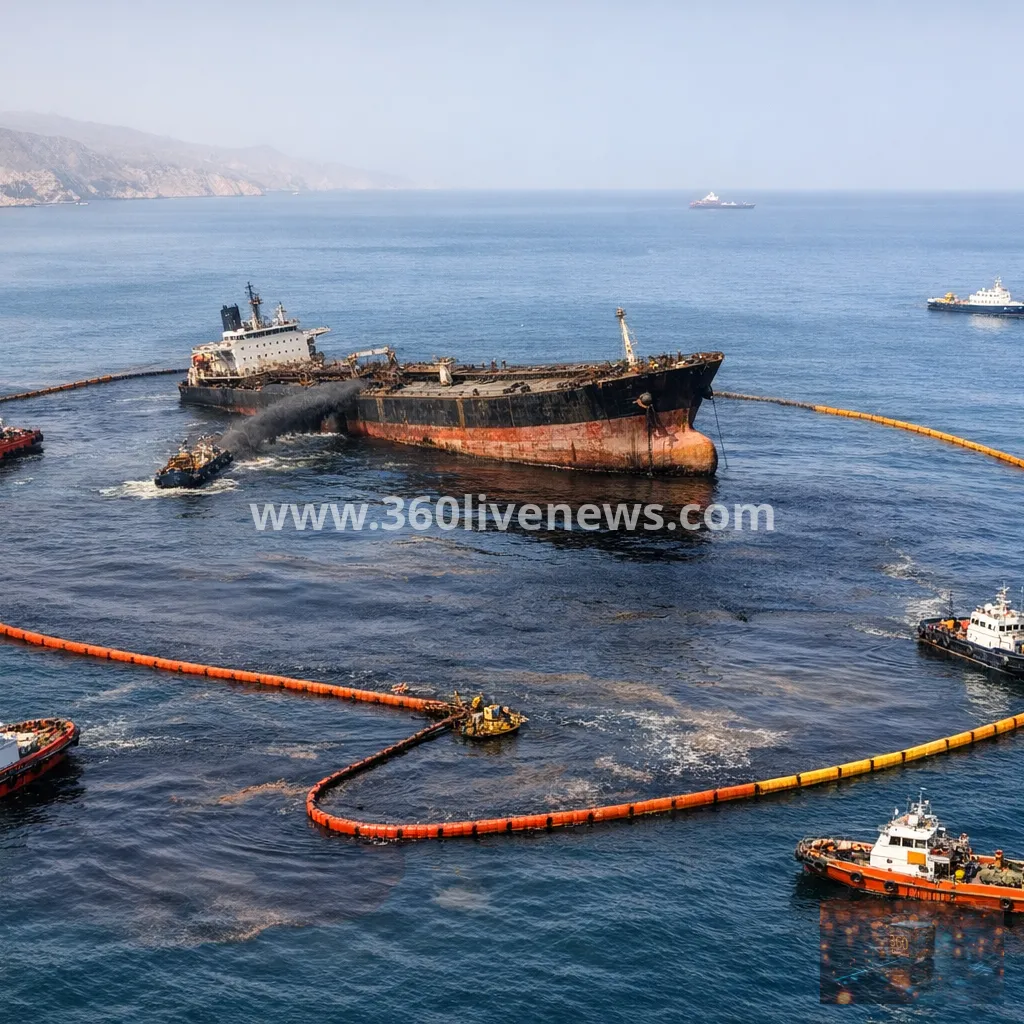 Oman works to contain major oil spill from stranded tanker off southern coast