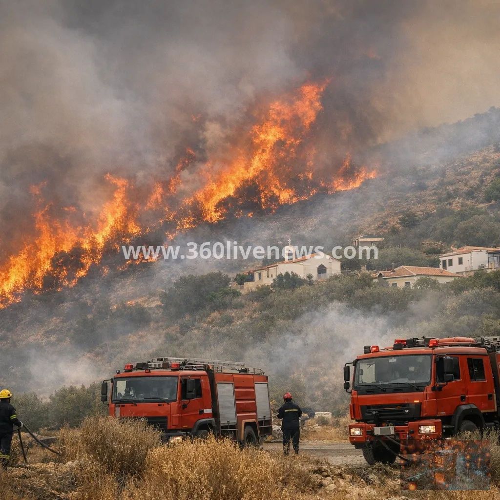 Crete wildfire kills two firefighters as evacuations continue in Rethymno region