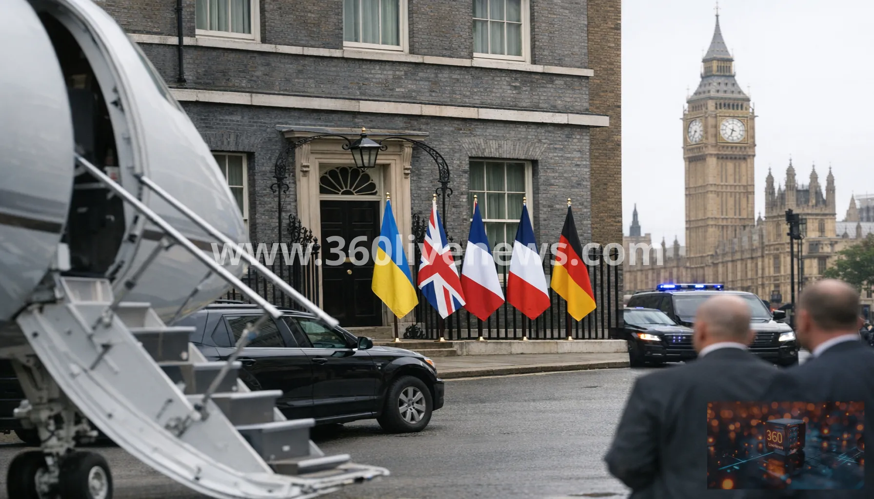 Zelenskyy meets Starmer, Macron and Merz in London after Chornobyl drone strike