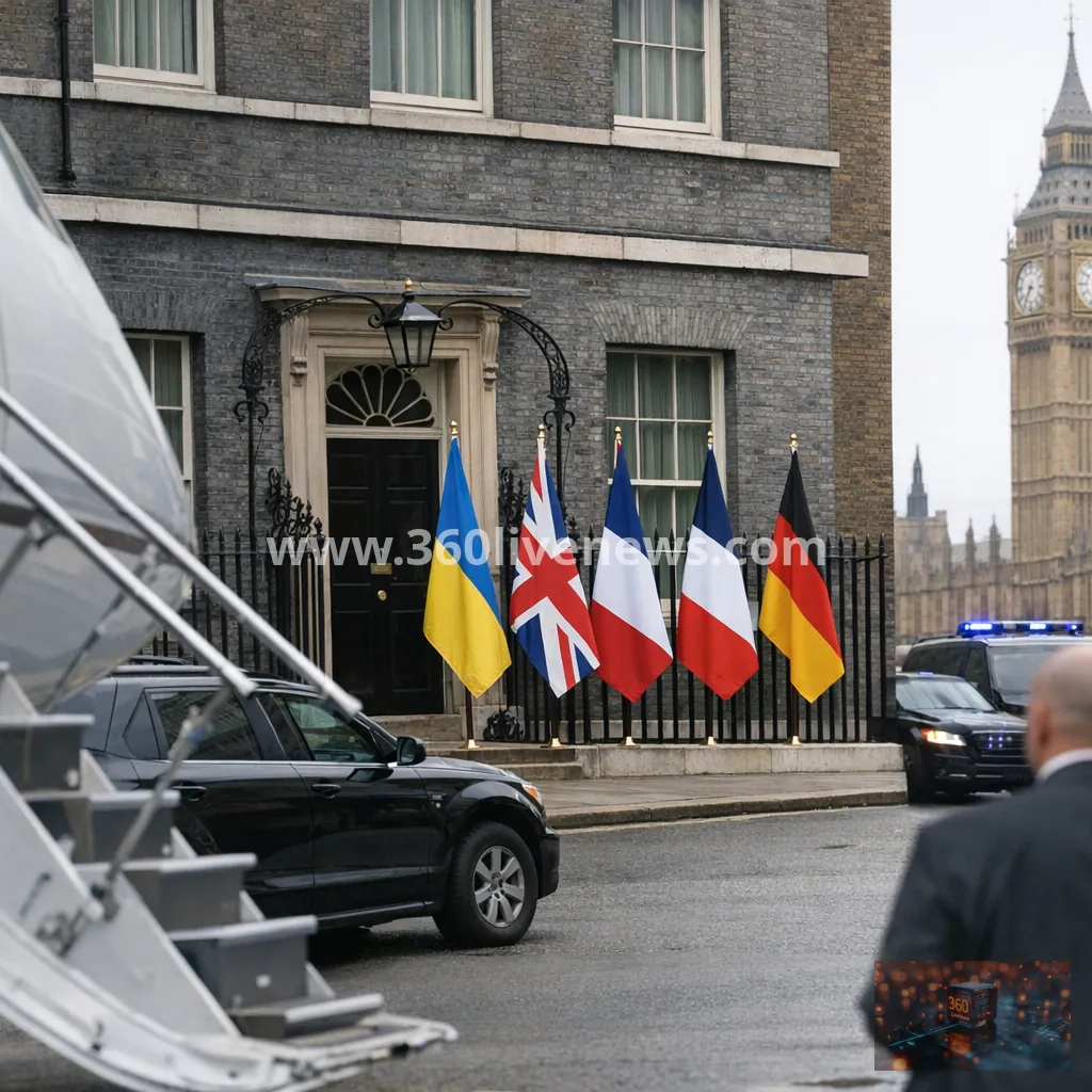 Zelenskyy meets Starmer, Macron and Merz in London after Chornobyl drone strike