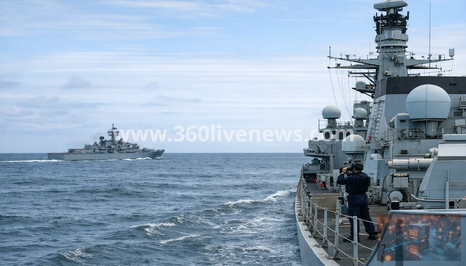 Royal Navy says it spent 21 days in July monitoring Russian vessels around UK waters