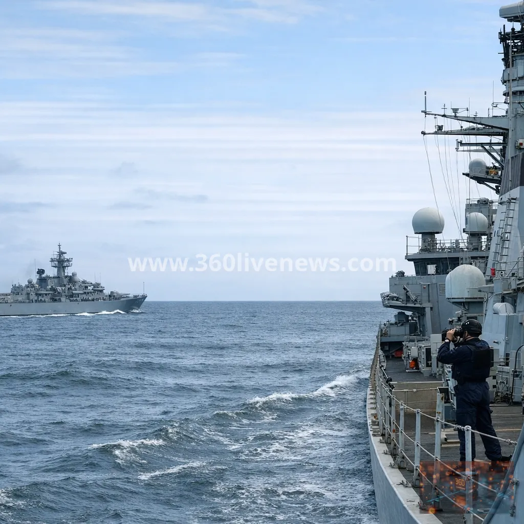 Royal Navy says it spent 21 days in July monitoring Russian vessels around UK waters
