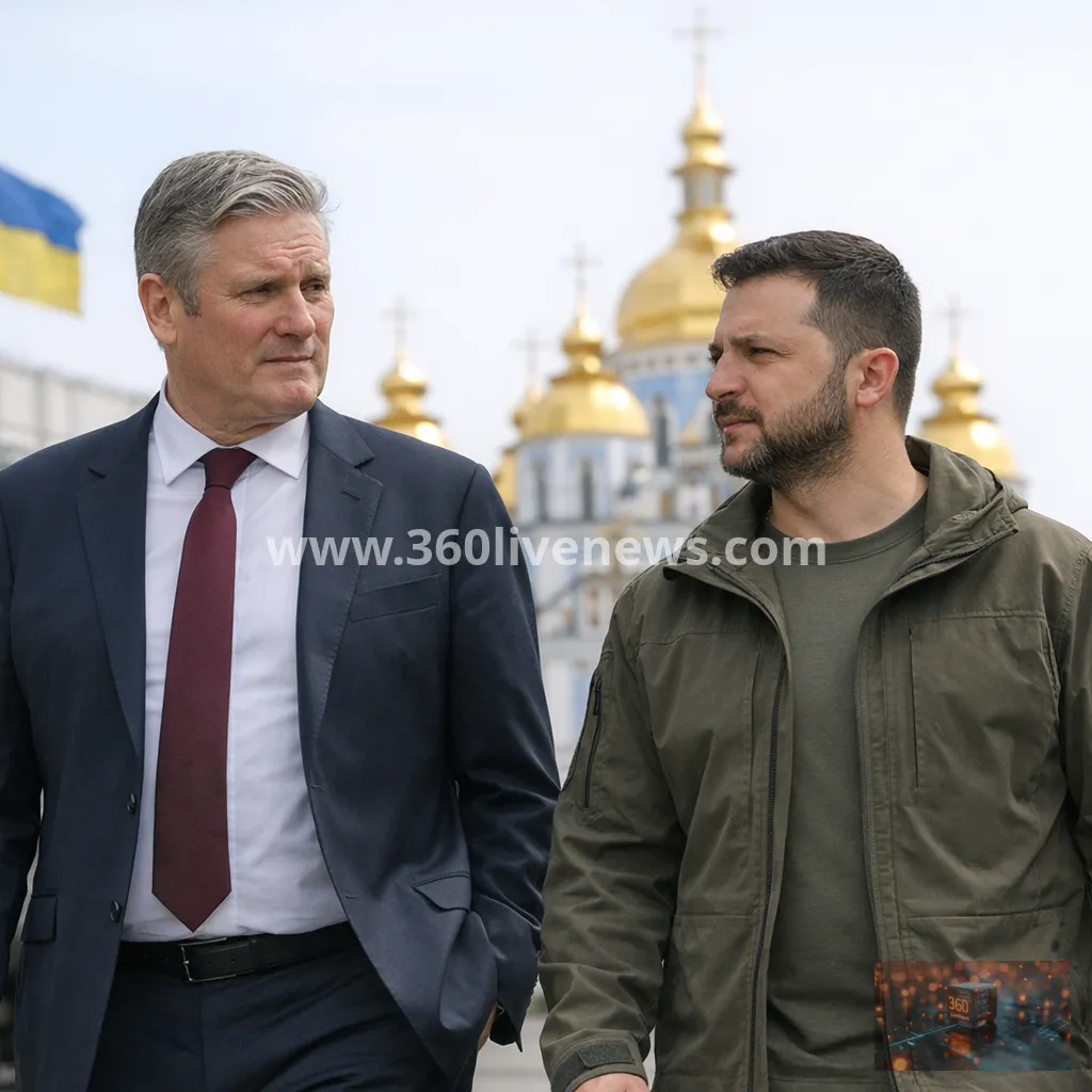 Starmer makes final Kyiv trip as prime minister and pledges continued UK support for Ukraine