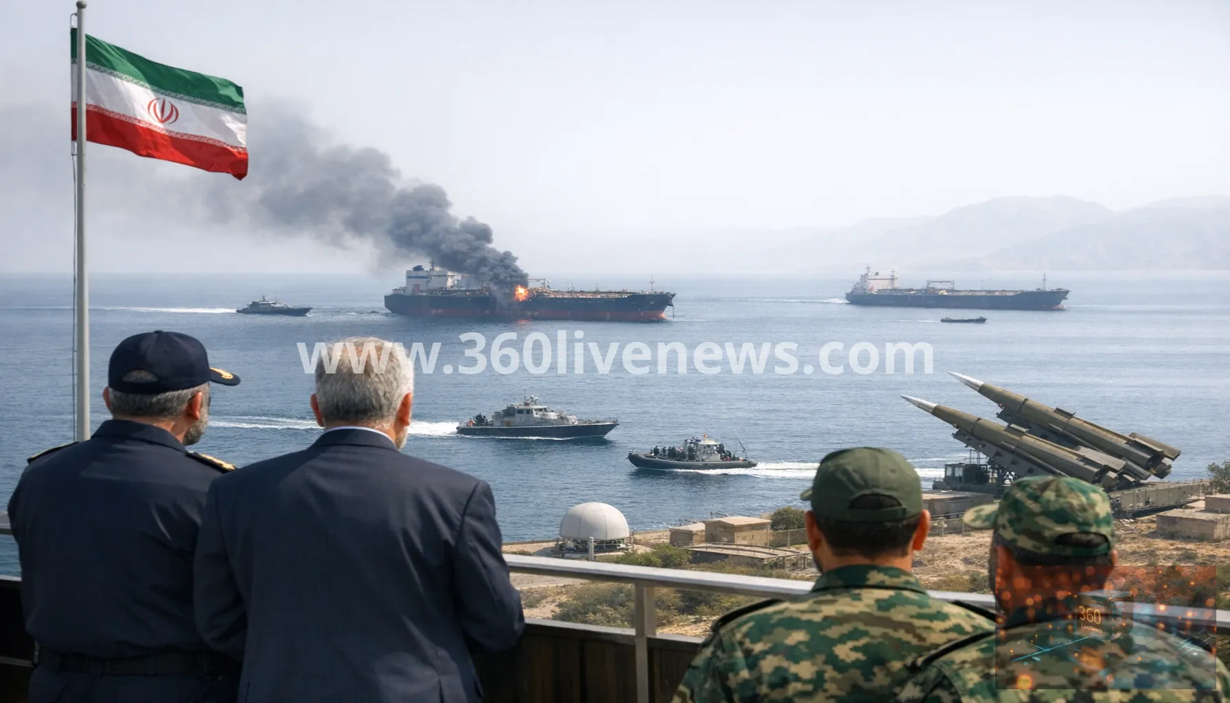 IRGC claims mine attack on tankers in Strait of Hormuz as Tehran threatens wider strikes