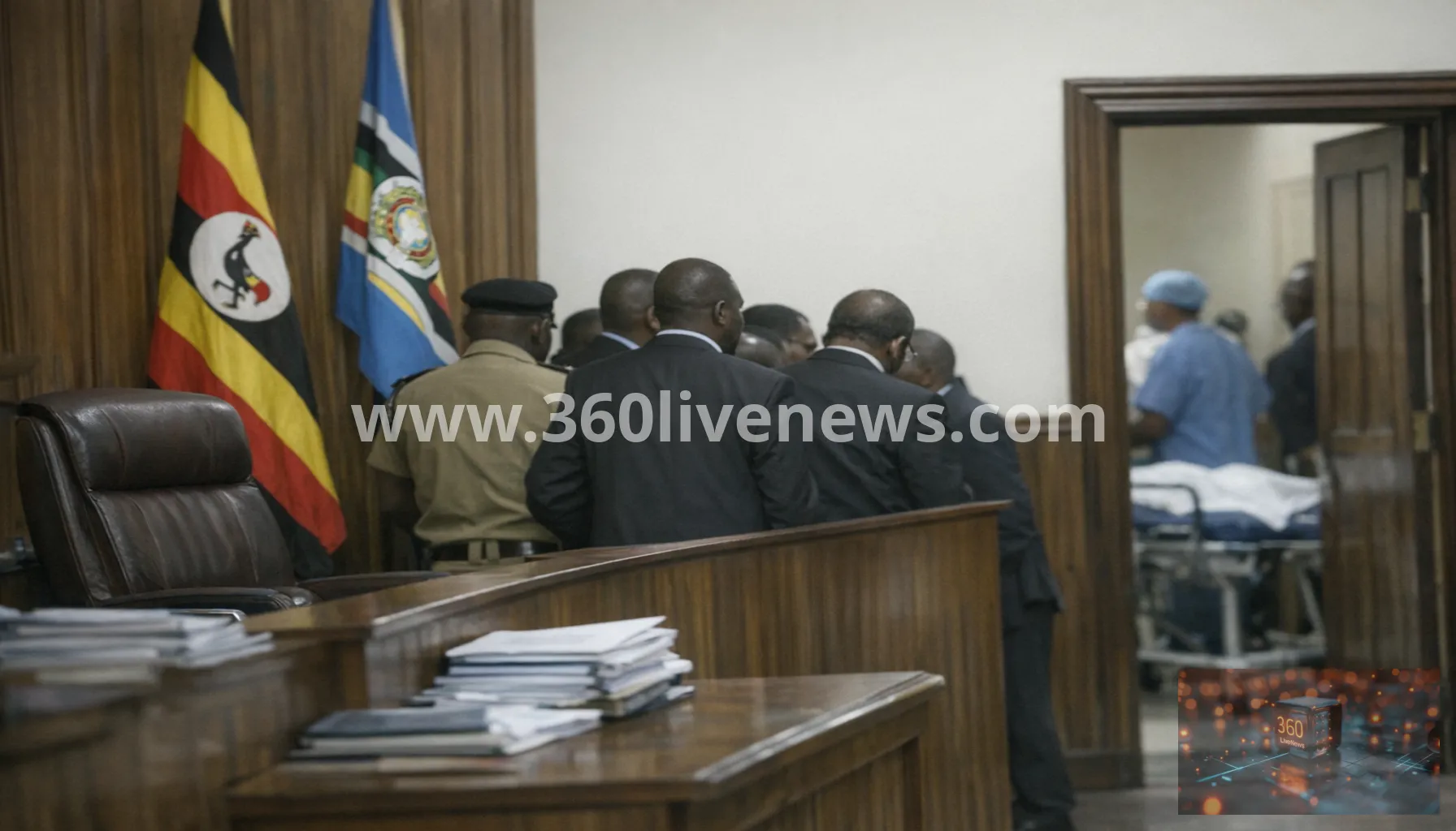 Ugandan opposition leader Kizza Besigye collapses in court and is taken to intensive care