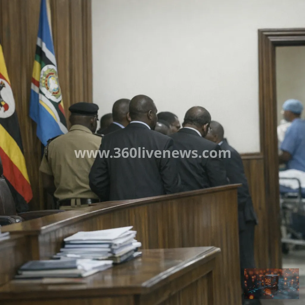 Ugandan opposition leader Kizza Besigye collapses in court and is taken to intensive care