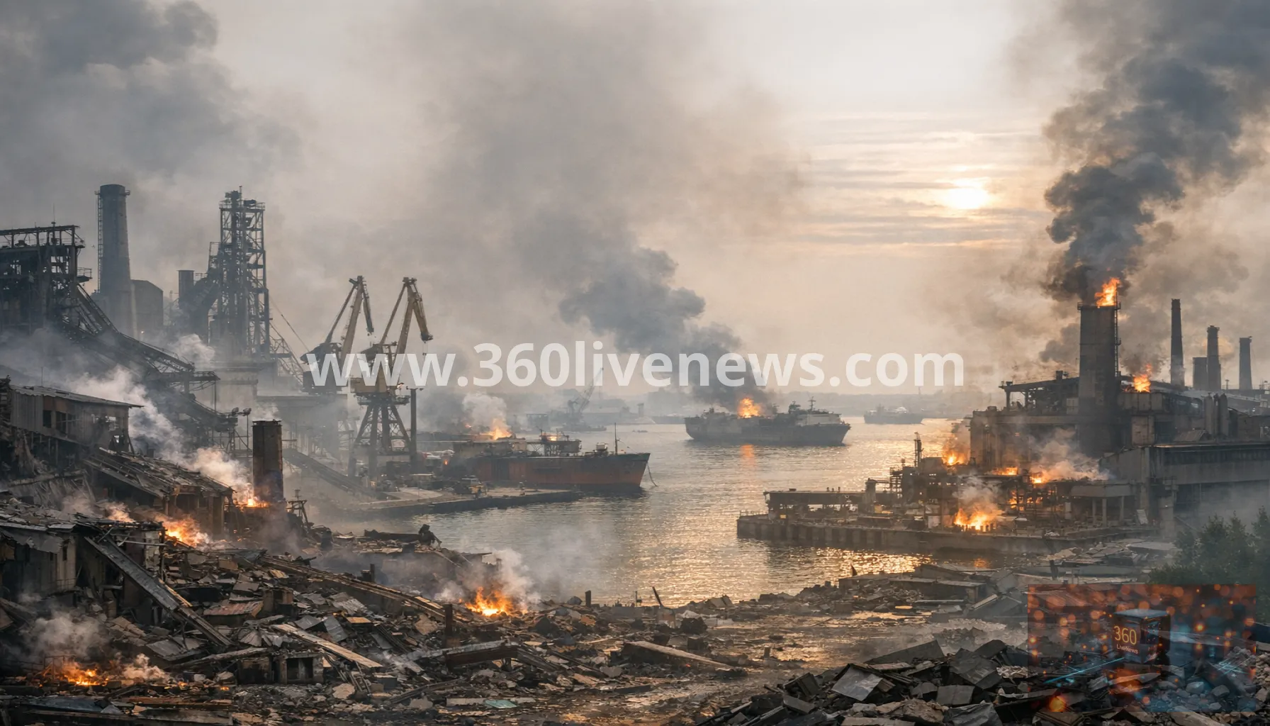 Russia strikes steel plants and cargo vessels across Ukraine