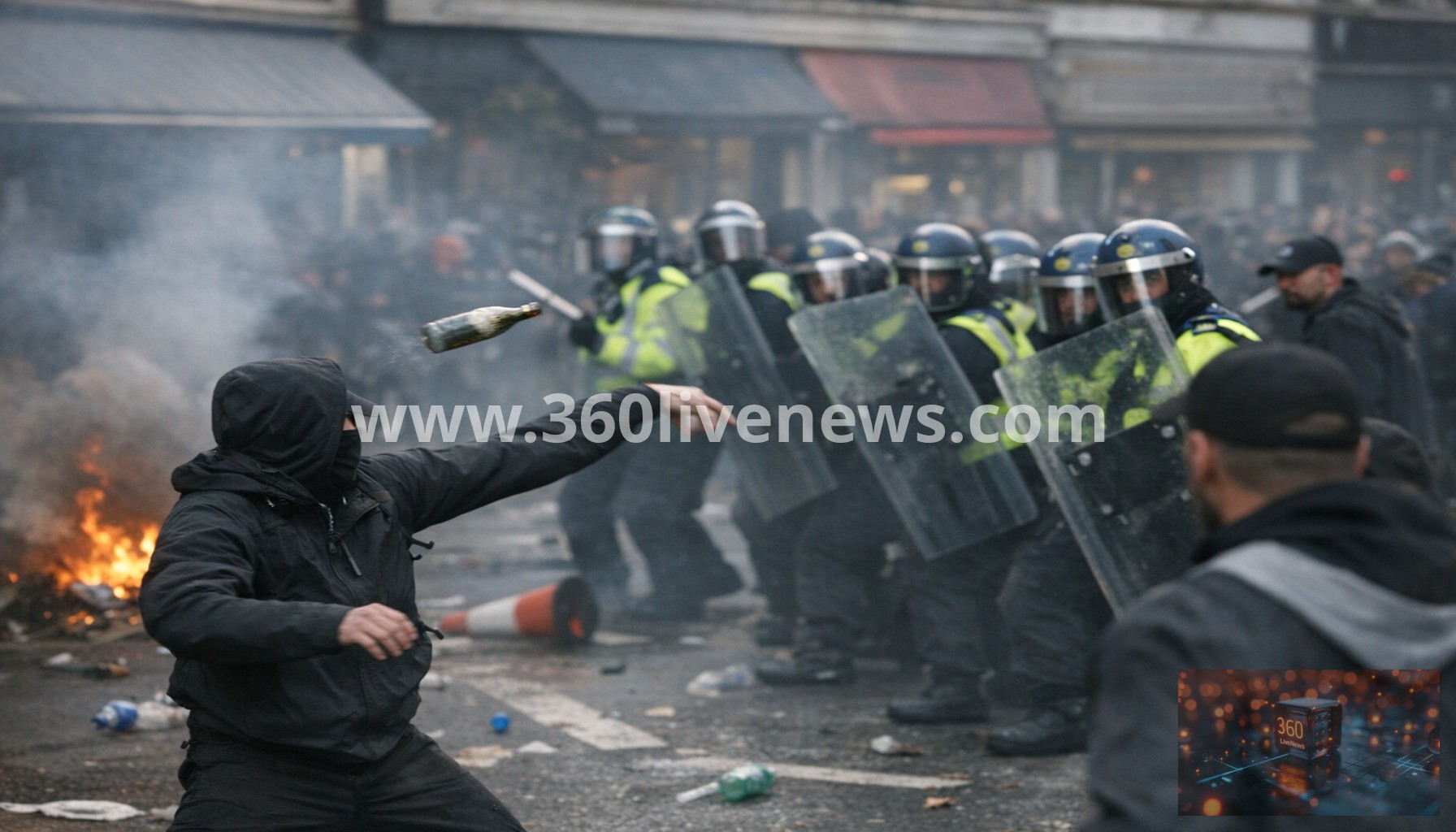Four arrested after public disorder during Epsom rape protest