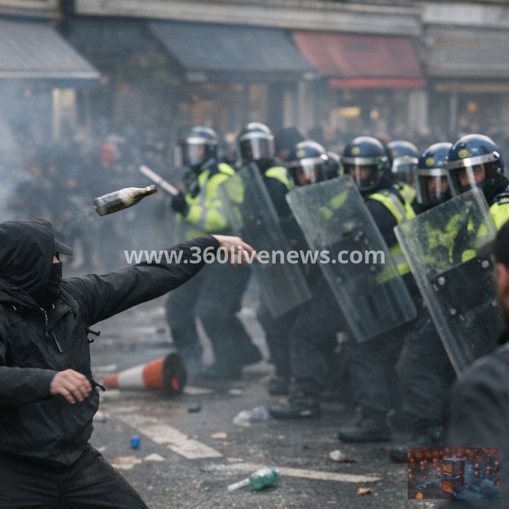 Four arrested after public disorder during Epsom rape protest