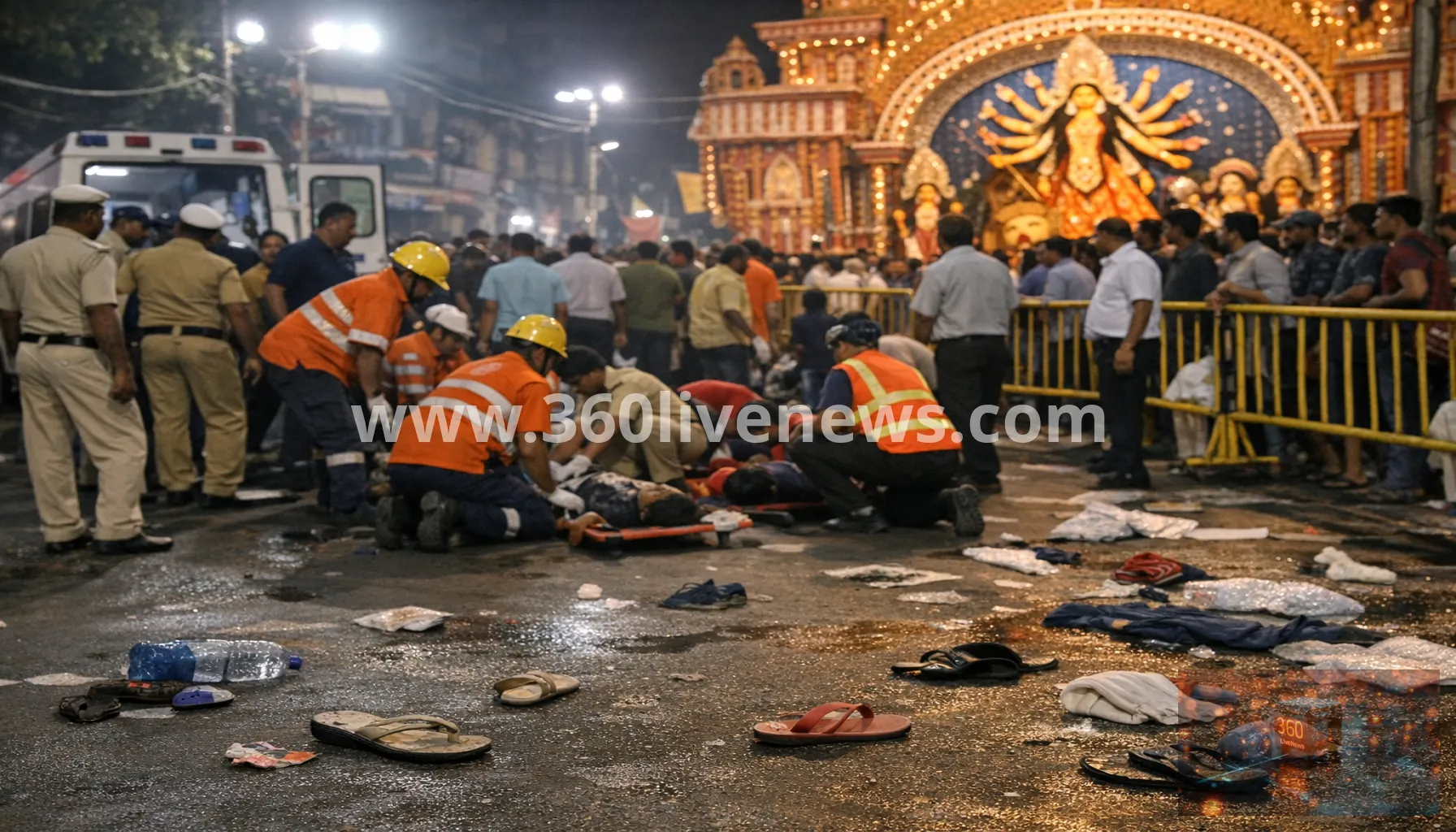 At least 17 killed in stampede at Durga Puja gathering in Kolkata