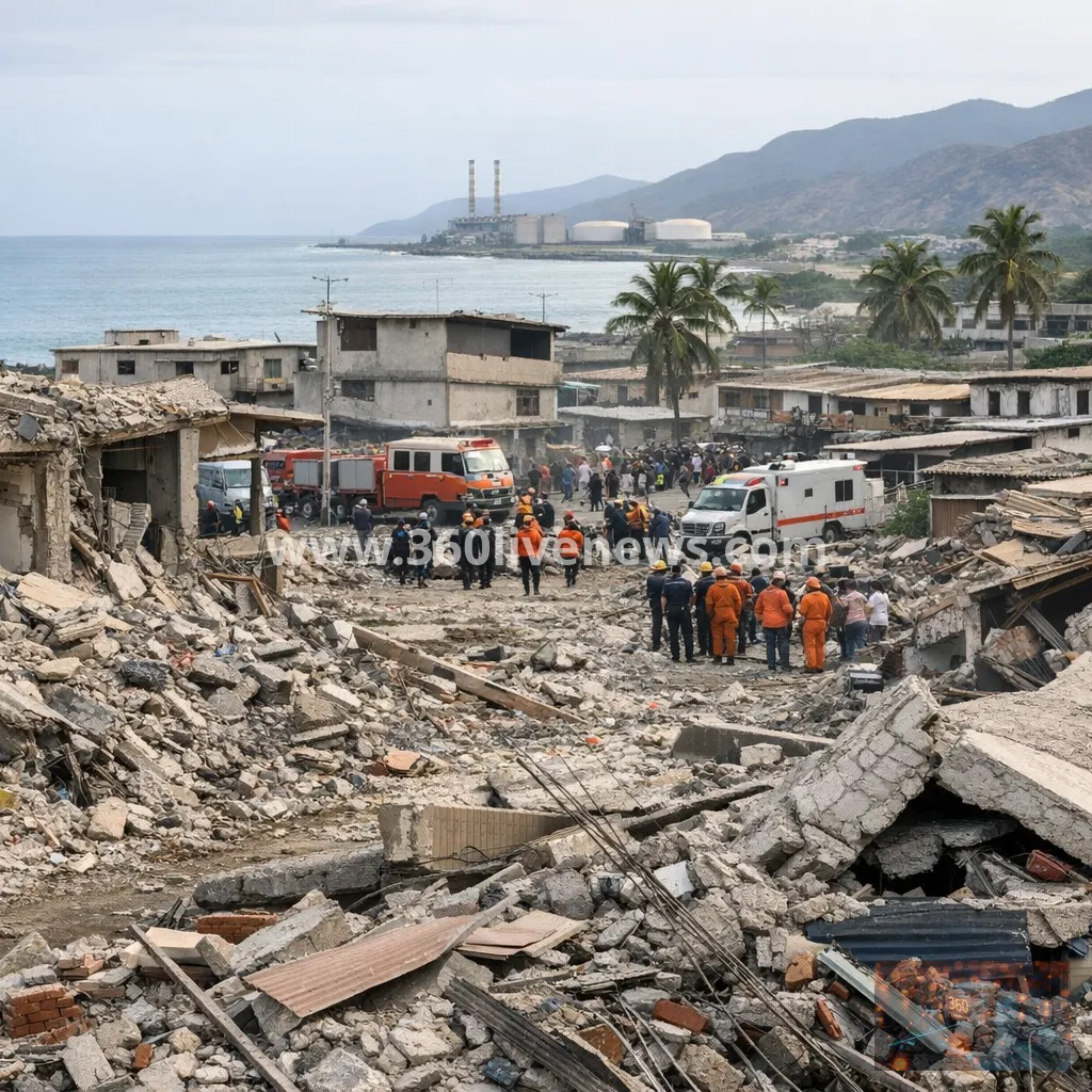 Venezuela earthquake death toll rises as rescue teams search collapsed buildings