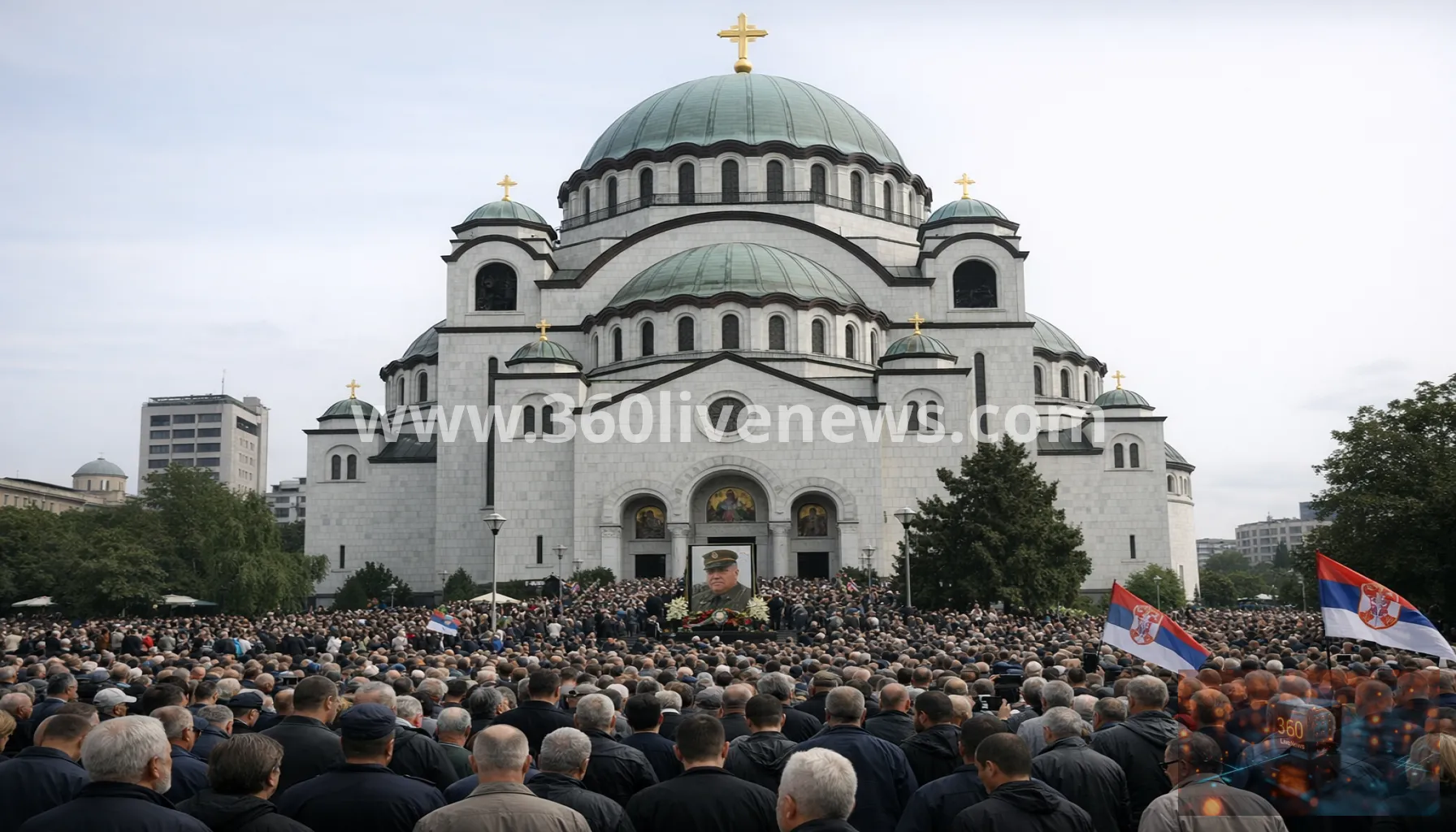 Thousands gather in Belgrade for Ratko Mladic funeral amid EU criticism