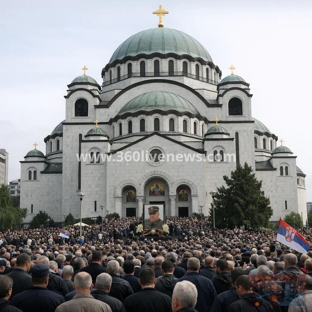 Thousands gather in Belgrade for Ratko Mladic funeral amid EU criticism